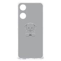 OPPO A58 | A78 5G Stevig Bumper Hoesje Grijs Baby Olifant