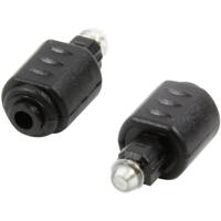 LogiLink CA1016 tussenstuk voor kabels Toslink Toslink 3.5 mm Mini Zwart - thumbnail