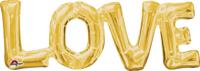 Amscan folieballon Love 63 x 22 cm goud