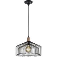 LED Hanglamp - Hangverlichting - Trion Tomno - E27 Fitting - Rond - Mat Zwart - Aluminium