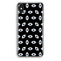 Eyes pattern: iPhone XS Max Transparant Hoesje - thumbnail