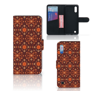 Samsung Galaxy M10 Telefoon Hoesje Batik Brown