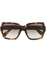 Moschino Eyewear lunettes de soleil à monture carrée - Marron - thumbnail