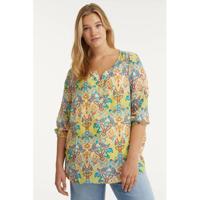 No Secret tuniek met paisleyprint geel/donkerrood/blauw