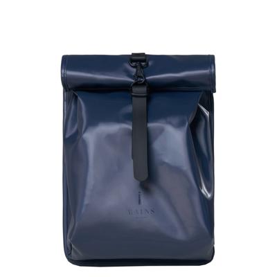 Rains Rolltop Mini shiny blue backpack Rains Rolltop Mini shiny blue backpack