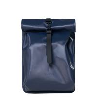 Rains Rolltop Mini shiny blue  backpack