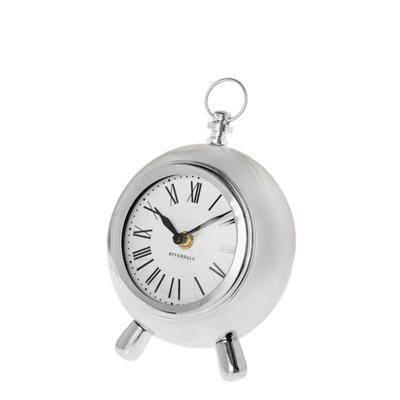 Riverdale Tafelklok Chuck zilver rond 20cm