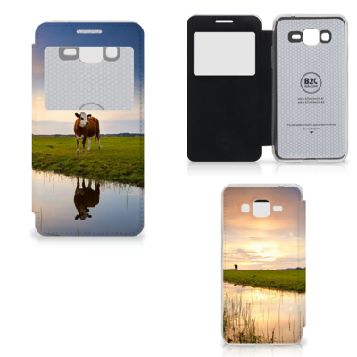 Samsung Galaxy Grand Prime Telefoonhoesje met Pasjes Koe