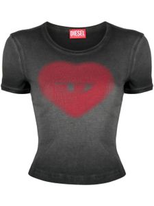 Diesel t-shirt à cœurs imprimés - Noir