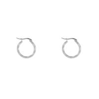 Day&Eve Oorringen Fine Twist Hoop 20mm | Zilver - thumbnail