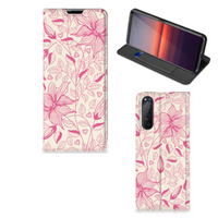 Sony Xperia 5 II Smart Cover Pink Flowers - thumbnail