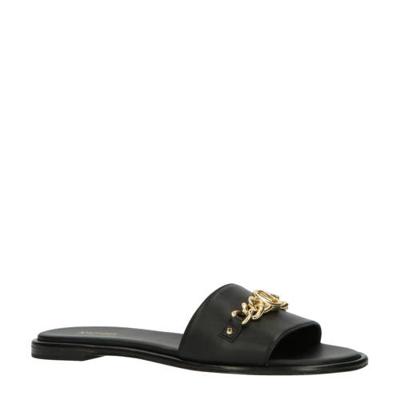 Michael Kors Rina Slide leren slippers zwart