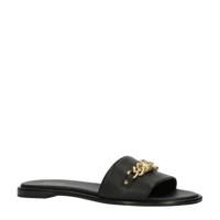 Michael Kors Rina Slide leren slippers zwart