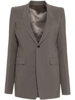 Rick Owens blazer Extreme à simple boutonnage - Gris - thumbnail