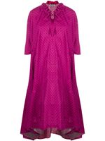 Balenciaga robe volantée à pois - Rose