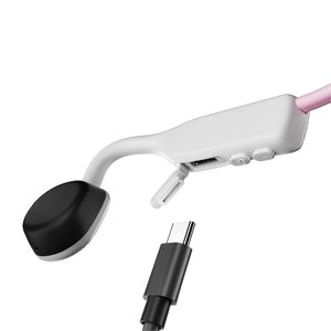 Shokz OpenMove Hoofdtelefoons Bedraad en draadloos oorhaak Oproepen/muziek USB Type-C Bluetooth Roze