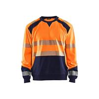 Blaklader 354125285389XS sweatshirt, High Vis oranje/marineblauw, maat Xs