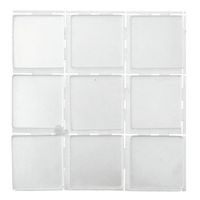 63x stuks mozaieken maken steentjes/tegels kleur wit 10 x 10 x 2 mm   -