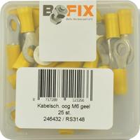 Bofix - Kabelschoen amp oog m6 geel 25st