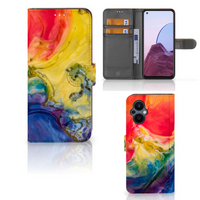 Hoesje OPPO Reno 8 Lite | OnePlus Nord N20 Watercolor Dark