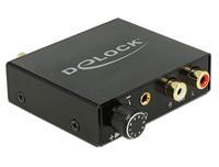Delock Converter digitale audio naar analoge HD met hoofdtelefoonversterker.