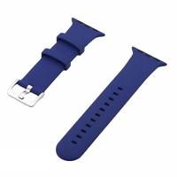 By Qubix - Rubberen sportbandje met gesp - Donkerblauw - Compatible met Apple Watch 38mm / 40mm / 41mm / 42mm - Compatible Apple watch bandjes