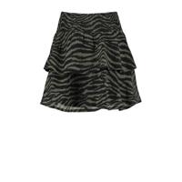 CoolCat Junior rok Ruby met zebraprint army groen/zwart