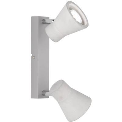 Led Plafondspot - Trion Antyna - Gu10 Fitting - 6w - Warm Wit 3000k - 2-lichts - Rond - Beton Look - Aluminium Led Plafondspot - Trion Antyna - Gu10 Fitting - 6w - Warm Wit 3000k - 2-lichts - Rond - Beton Look - Aluminium