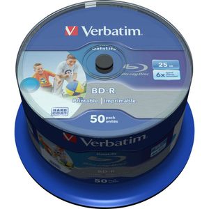 Verbatim 43812 Blu-ray BD-R SL disc 25 GB 50 stuk(s) Spindel Bedrukbaar