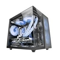 Mars Gaming MC-NOVAM Zwart, Custom MicroATX Compact Case, Dubbel Venster Continu Gehard Glas, Dual Chamber Modular Frame, Front Grille, Ondersteuning voor Vloeistofkoeler, USB-C Connector