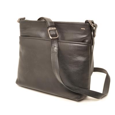 Berba leren Crossbody tas Soft  Zwart