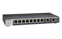 NETGEAR GS110MX 10-poorts Gigabit/10G Ethernet LAN unmanaged switch (met 2x 10G/multi-gig, desktop- of rekmontage met ProSAFE levenslange garantie) zwart, grijs