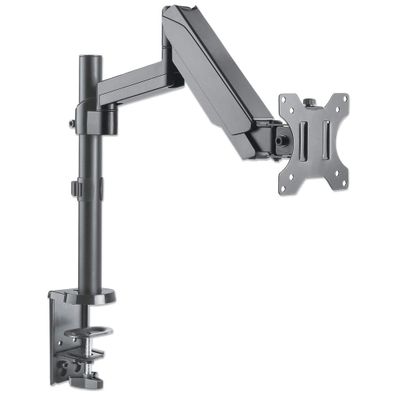 Manhattan 461580 Monitor-tafelbeugel 1-voudig 43,2 cm (17) - 81,3 cm (32) Zwart Draaibaar, In hoogte verstelbaar, Kantelbaar, Zwenkbaar