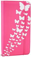 Hama, CD-Tas (Voor 48 Discs, Cd/Dvd/Blu-Ray/Audioboeken, Map Voor Het Opbergen, Ruimtebesparend Voor Auto En Thuis, Met Vlindermotief), Roze