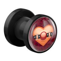 Tunnel met Heart "Erotica" Design Acryl Tunnels & Plugs - thumbnail