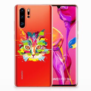 Huawei P30 Pro Telefoonhoesje met Naam Cat Color