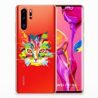 Huawei P30 Pro Telefoonhoesje met Naam Cat Color - thumbnail