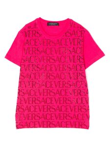 Versace Kids t-shirt à logo imprimé - Rose