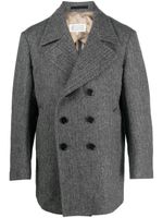 Maison Margiela manteau croisé en laine - Gris - thumbnail