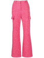 Patrizia Pepe pantalon en tweed à coupe droite - Rose