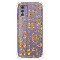 Nokia G42 Case Gouden Bloemen - thumbnail