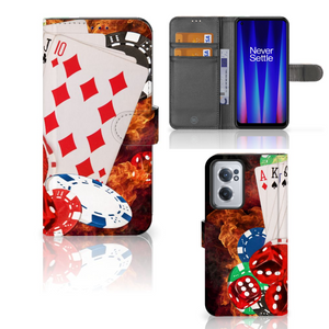 OnePlus Nord CE 2 Wallet Case met Pasjes Casino