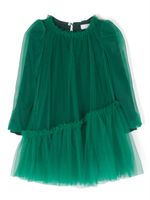 Monnalisa robe en tulle à manches longues - Vert