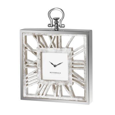 Tafelklok Chuck wit 40cm