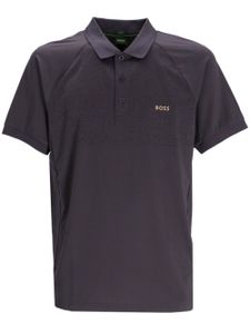 BOSS polo à logo imprimé - Gris