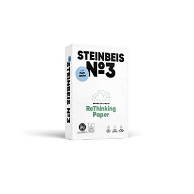 STEINBEIS N°3 PUREWHITE, reprografisch papier, 100% gerecycled, natuurlijke tint, 80 g, A4, blauwe engel, 500 vellen