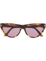 TOM FORD Eyewear lunettes de soleil à monture papillon - Marron