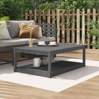 Tuintafel 121x82,5x45 cm massief grenenhout grijs