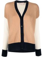 Marni cardigan colour block en cachemire - Tons neutres