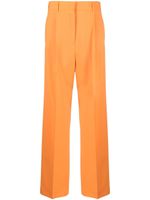 MSGM pantalon droit à taille haute - Orange